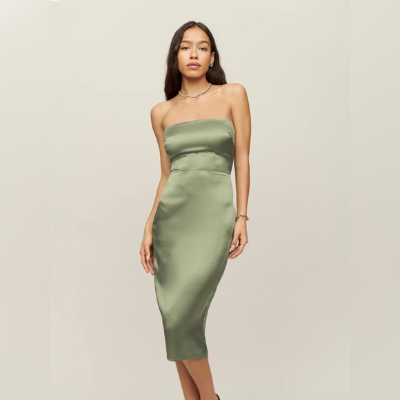 Reformation Oaklie Silk Slip Midi Dress - Picture 4 of 11
